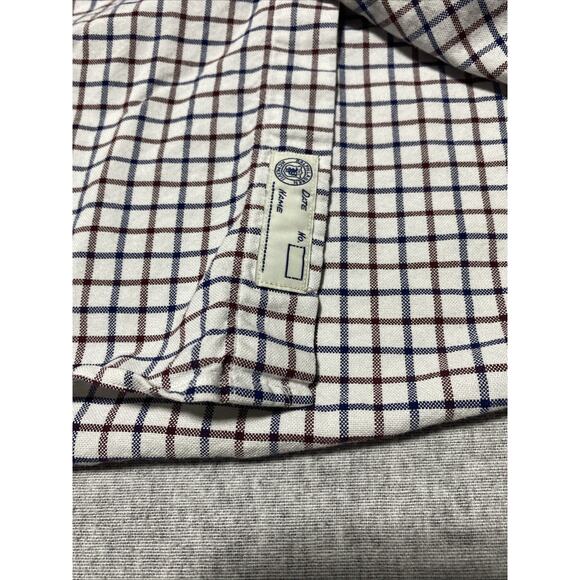 Ralph Lauren Shirt Mens Large Blue Flesh Pony Check Classic Fit Button - Picture 4 of 9